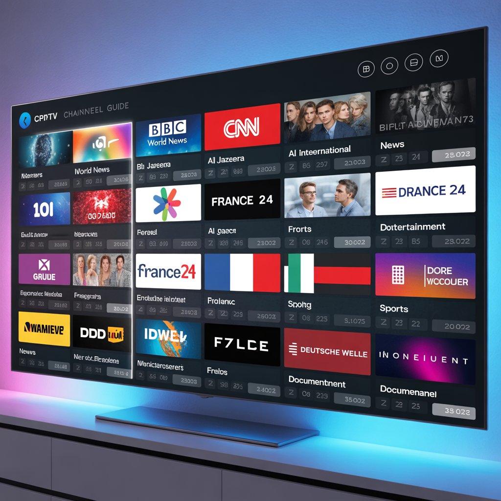 IPTV global channels guide with international options